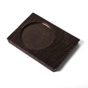 Tabla de madera picoteo S negra