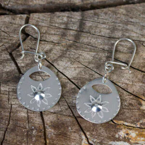Aros de plata modelo Domo Rayen