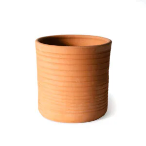 Macetero de cerámica líneas recto M (sólo para retiro en tienda de TEMUCO)