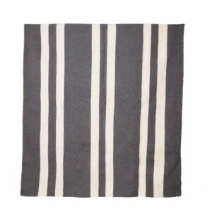 Alfombra telar gris y blanco 220x188 cm.