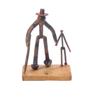 Escultura El tata con su nieto