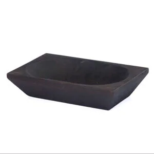 Cuenco negro de madera