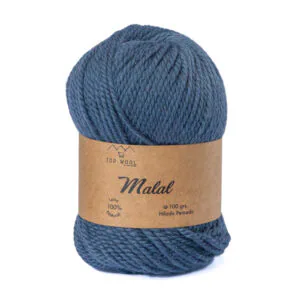 Ovillo de lana Malal color azul