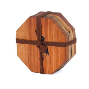 Set de 4 posavasos de madera