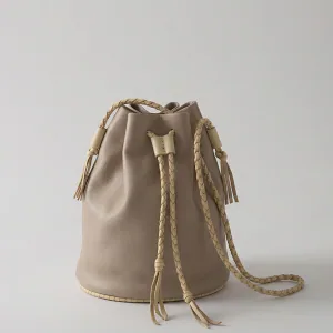 bolso ñocha y cuero