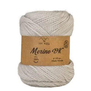 Ovillo lana Merino DK color gris