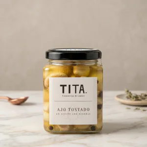Ajo tostado en aceite 200 ml.